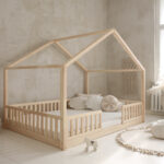 HouseBed Duo Fence παιδικό κρεβάτι μασίφ 140x200 εκ. - Image 2