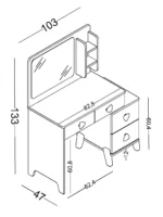 Τραπέζι Μακιγιάζ Nora - Image 3