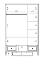 Τρίφυλλη ντουλάπα Orion - Image 4