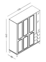 Τετράφυλλη ντουλάπα Poli - Image 5