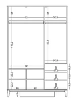Τρίφυλλη ντουλάπα Poli - Image 4