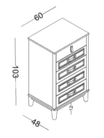 Συρταριέρα ψηλή Poli - Image 4