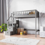 IVI Κουκέτα Loft με σκαλοπάτια ΜΑΣΙΦ ξύλο - Image 5