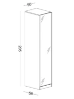 Μονόφυλλη ντουλάπα με γυάλινη πόρτα Twin - Image 4