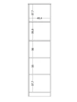 Μονόφυλλη ντουλάπα με γυάλινη πόρτα Twin - Image 5