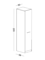 Μονόφυλλη ντουλάπα Twin - Image 4