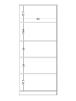 Δίφυλλη ντουλάπα με γυάλινη πόρτα Twin - Image 4