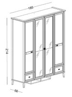 Τετράφυλλη ντουλάπα Orion - Image 3