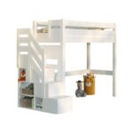 Everest Ημιώροφη κουκέτα μασίφ Λευκή