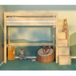 Everest κουκέτα Ημιώροφου μασίφ με σκαλοπάτια φυσικό ξύλο - Image 3