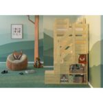 Everest κουκέτα Ημιώροφου μασίφ με σκαλοπάτια φυσικό ξύλο - Image 4