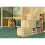 Everest κουκέτα Ημιώροφου μασίφ με σκαλοπάτια φυσικό ξύλο - Image 5