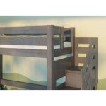 Everest κουκέτα Ημιώροφου μασίφ με σκαλοπάτια Γκρι - Image 6