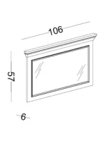 Καθρέφτης συρταριέρας Gloria - Image 5