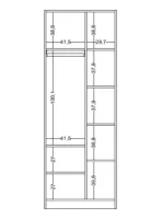 Μονόφυλλη Ντουλάπα με ράφι Nora - Image 4