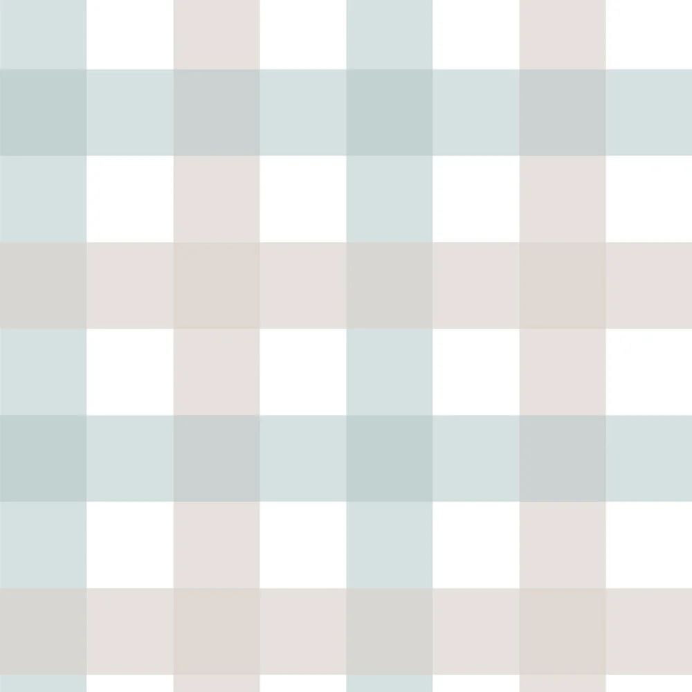 provence_check_medium Ταπετσαρία Provence check beige blue medium - Image 1