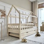 Blanco Plus παιδικό κρεβάτι Montessori PureWood 200x120εκ. με δεύτερο κρεβάτι (γρήγορη παράδοση)