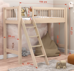 EVI Υπερυψωμένο κρεβάτι ΜΑΣΙΦ ξύλο - Image 5