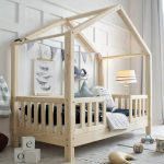 HouseBed Fence Duo 190x90εκ. παιδικό κρεβάτι Montessori (γρήγορη παράδοση)
