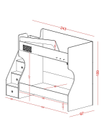 Ferro Παιδική Κουκέτα για στρώματα 190X90 εκ. - Image 3