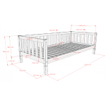 Dallas Κρεββάτι μασίφ Πεύκο με συρτάρι / δεύτερο κρεβάτι - Image 8