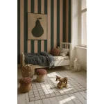 Ταπετσαρία Wide stripes royal green and pink - Image 2