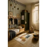 Ταπετσαρία Stripes Happy Navy Blue- Mint - Image 2