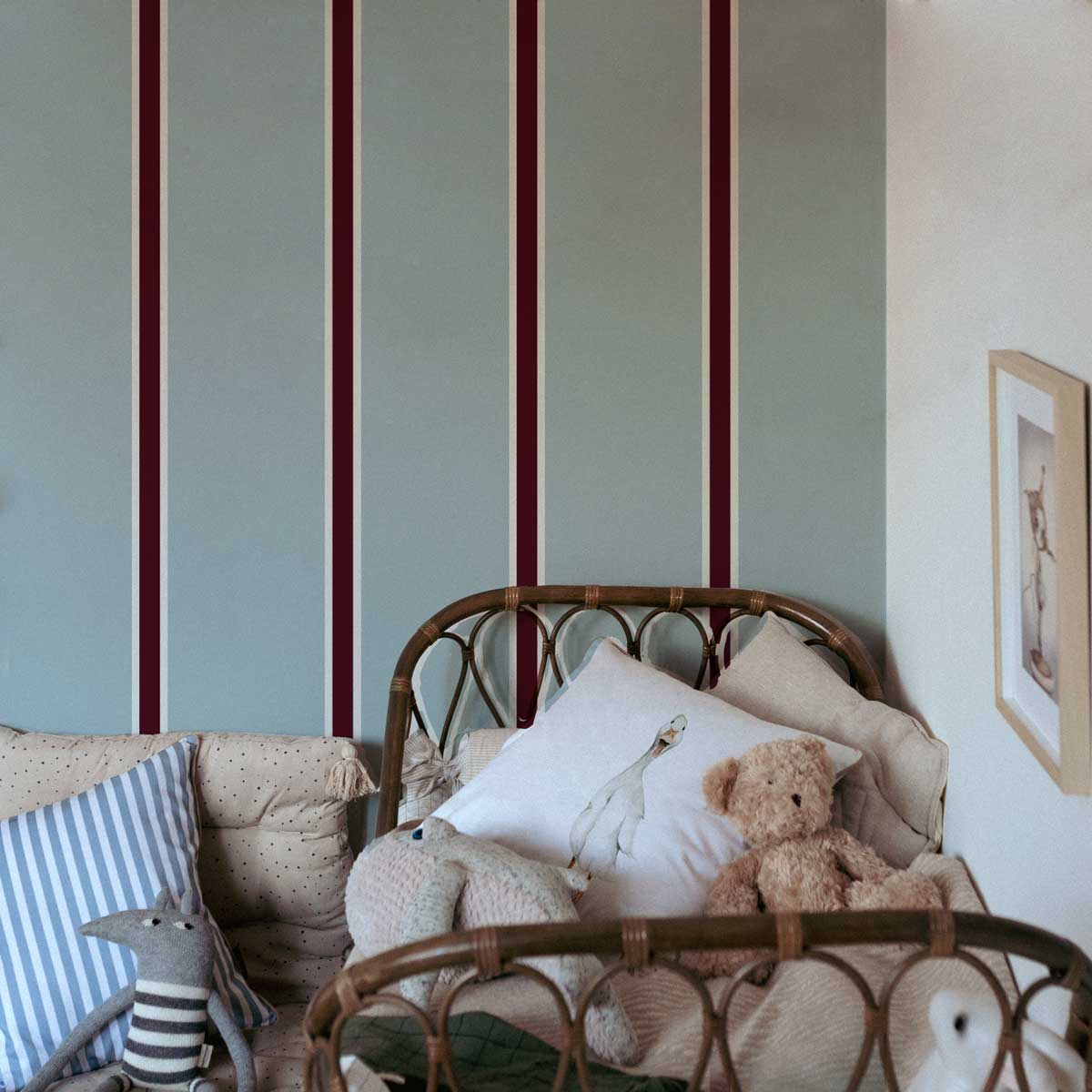 stripes Ταπετσαρία Maya Stripes Wide Blue - Image 1