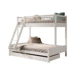Λευκή Κουκέτα 3 ατόμων Forrest  90X200 εκ. Μασίφ Οξιά (Σύνθεση)