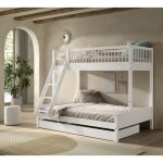 Λευκή Κουκέτα 3 ατόμων Forrest  90X200 εκ. Μασίφ Οξιά (Σύνθεση) - Image 2
