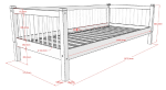 Κρεββάτι Cabin Bed Forrest από Φυσικό Ξύλο Οξιά 200×90 (Χωρίς σκεπή) - Image 11