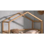 Κρεββάτι Cabin Bed Forrest από Φυσικό Ξύλο Δρυς 200×90 (Χωρίς σκεπή) - Image 5